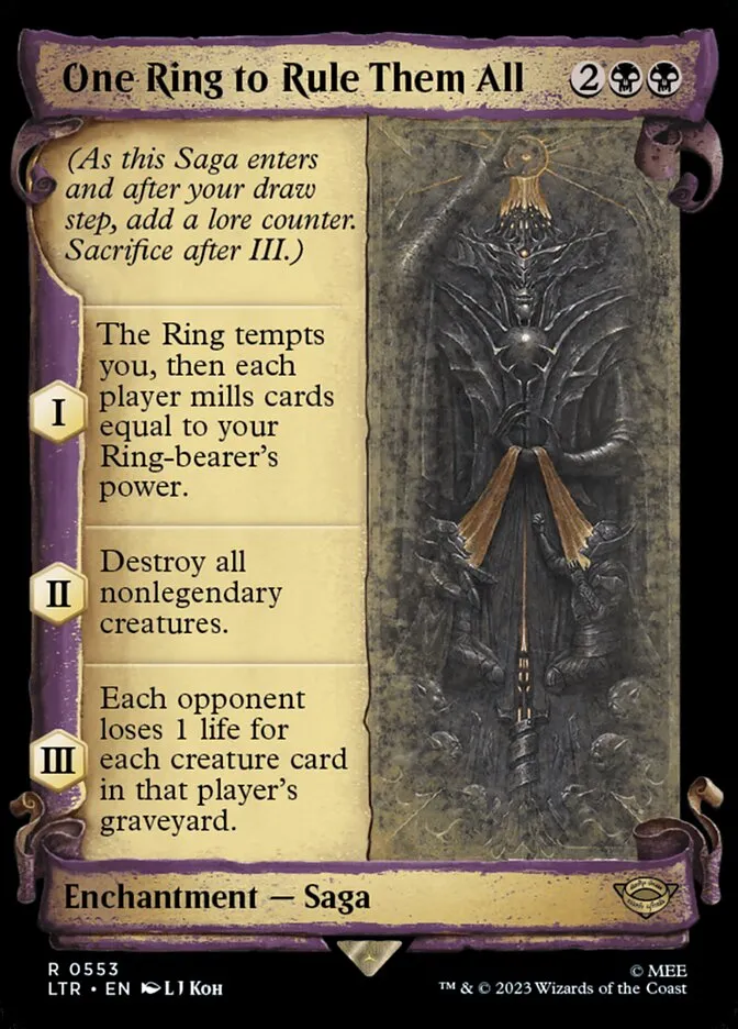 2023 The Lord of the Rings: Tales of Middle-earth One Ring to Rule Them All #553 rare card image