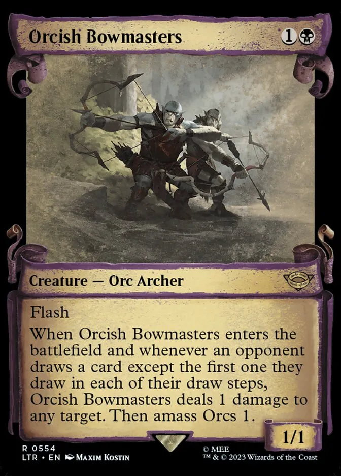 2023 The Lord of the Rings: Tales of Middle-earth Orcish Bowmasters #554 rare card image