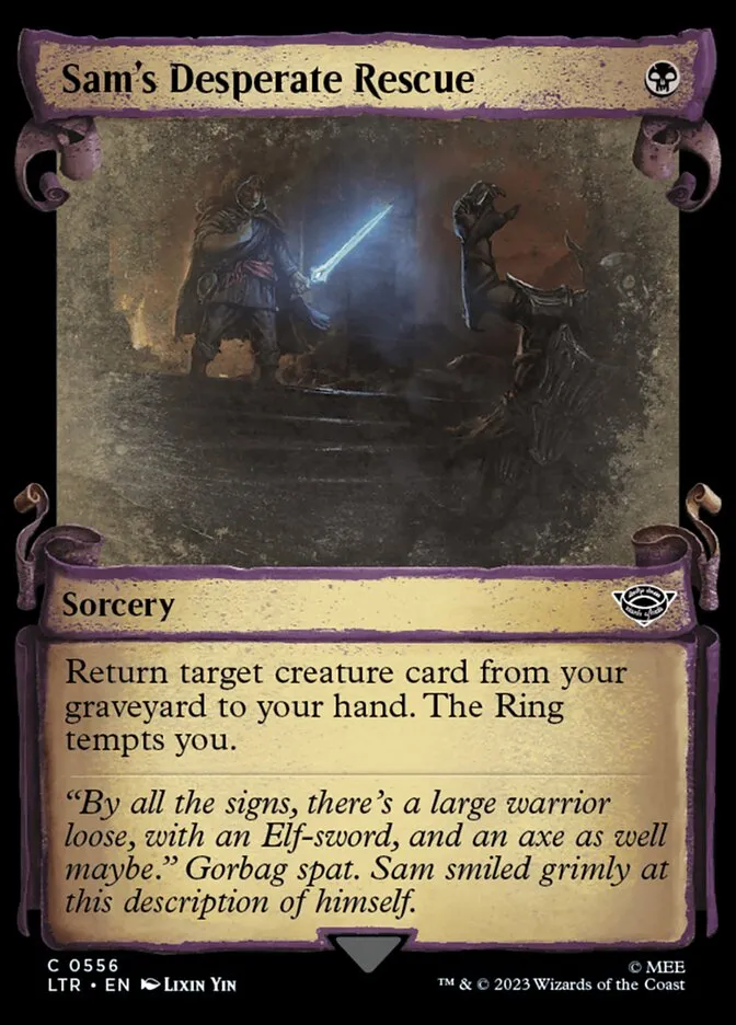 2023 The Lord of the Rings: Tales of Middle-earth Sam's Desperate Rescue #556 common card image