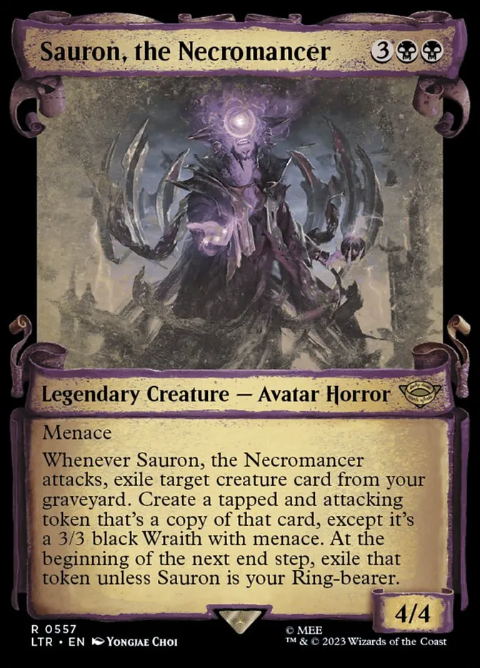 2023 The Lord of the Rings: Tales of Middle-earth Sauron, the Necromancer #557 rare card image