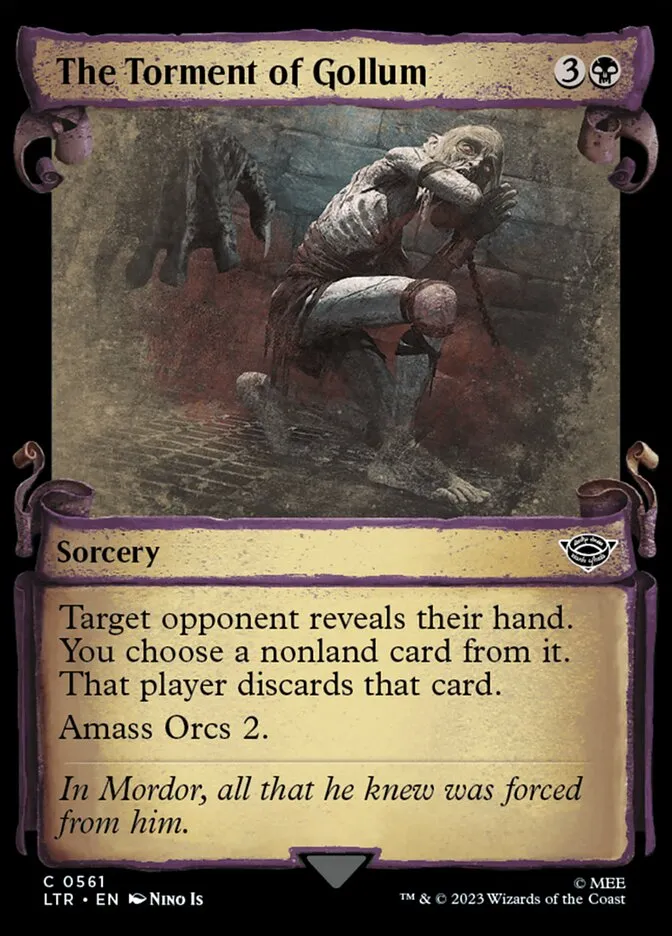 2023 The Lord of the Rings: Tales of Middle-earth The Torment of Gollum #561 common card image
