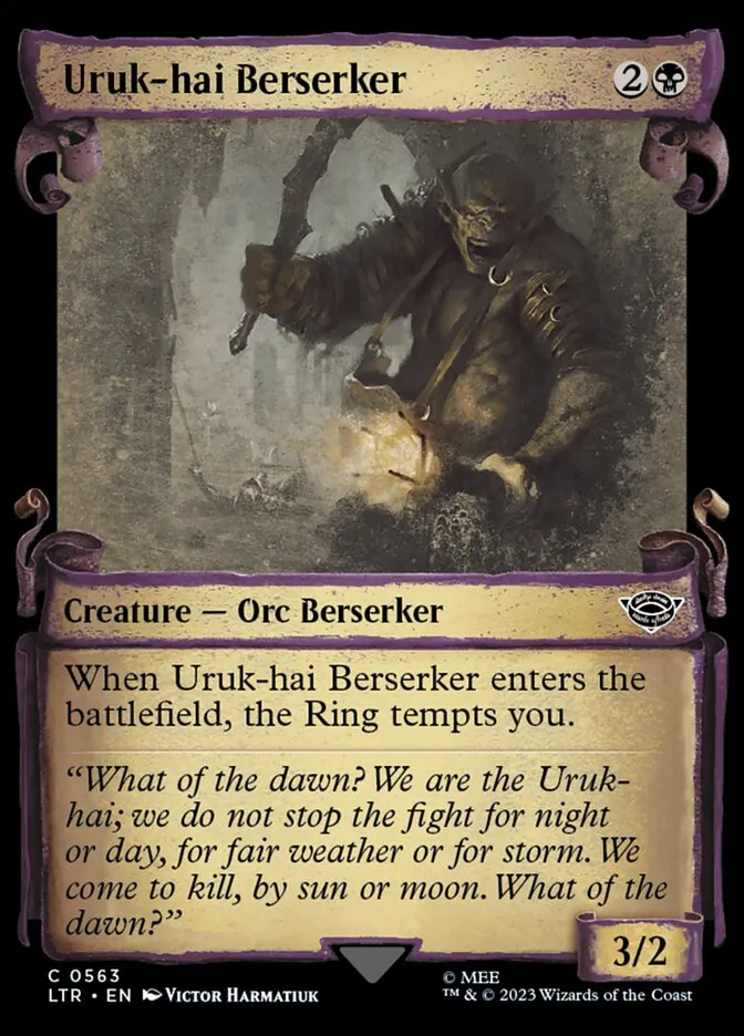 2023 The Lord of the Rings: Tales of Middle-earth Uruk-hai Berserker #563 common card image