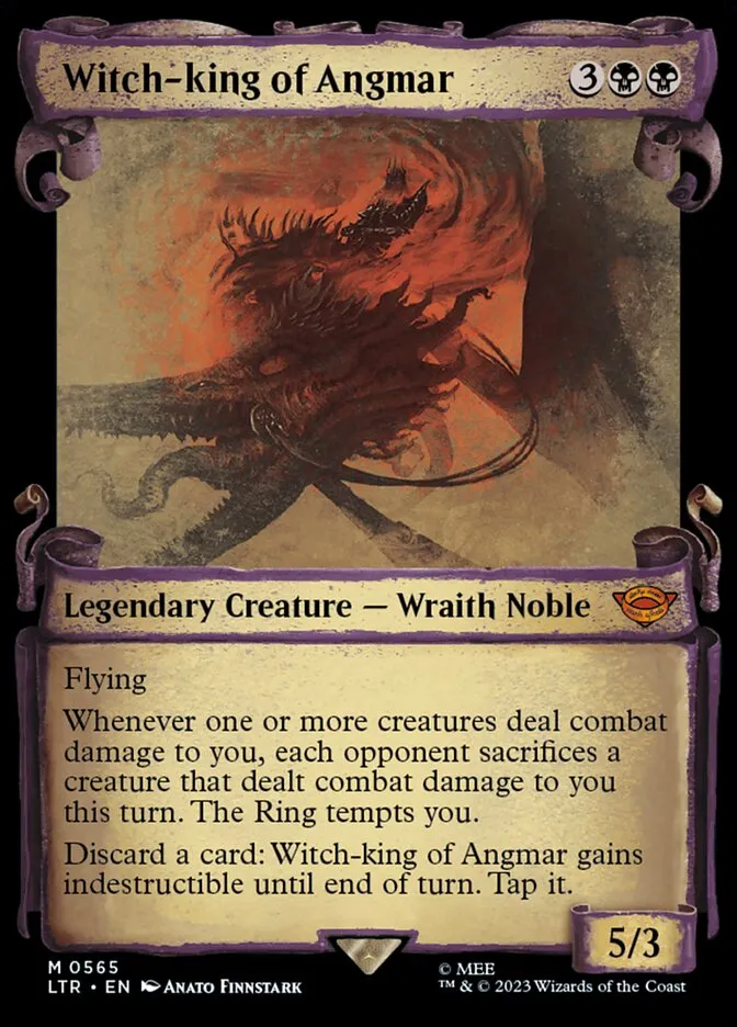 2023 The Lord of the Rings: Tales of Middle-earth Witch-king of Angmar #565 mythic card image