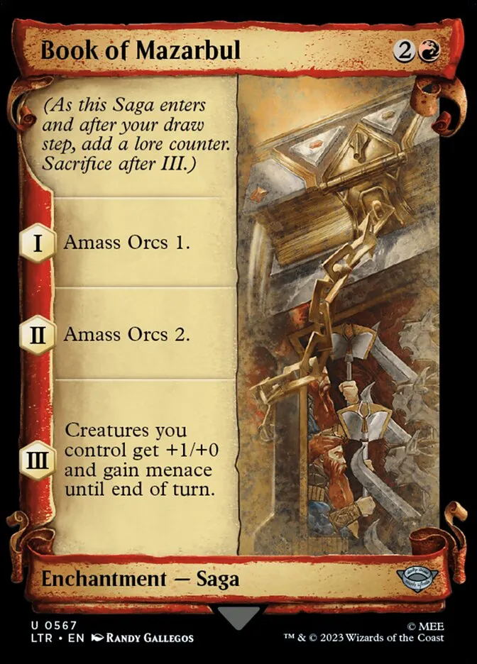 2023 The Lord of the Rings: Tales of Middle-earth Book of Mazarbul #567 uncommon card image