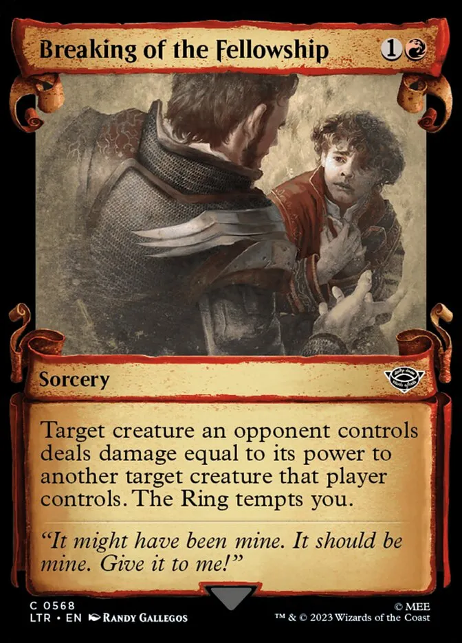 2023 The Lord of the Rings: Tales of Middle-earth Breaking of the Fellowship #568 common card image