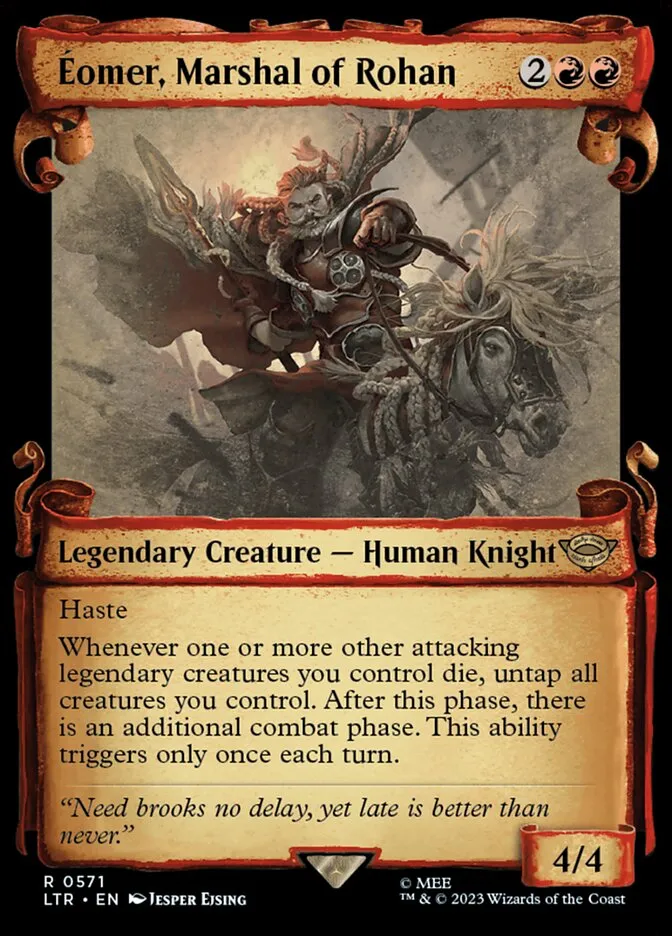 2023 The Lord of the Rings: Tales of Middle-earth Éomer, Marshal of Rohan #571 rare card image