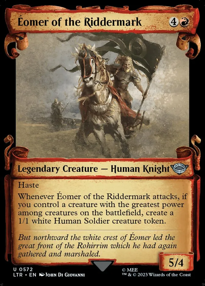 2023 The Lord of the Rings: Tales of Middle-earth Éomer of the Riddermark #572 uncommon card image