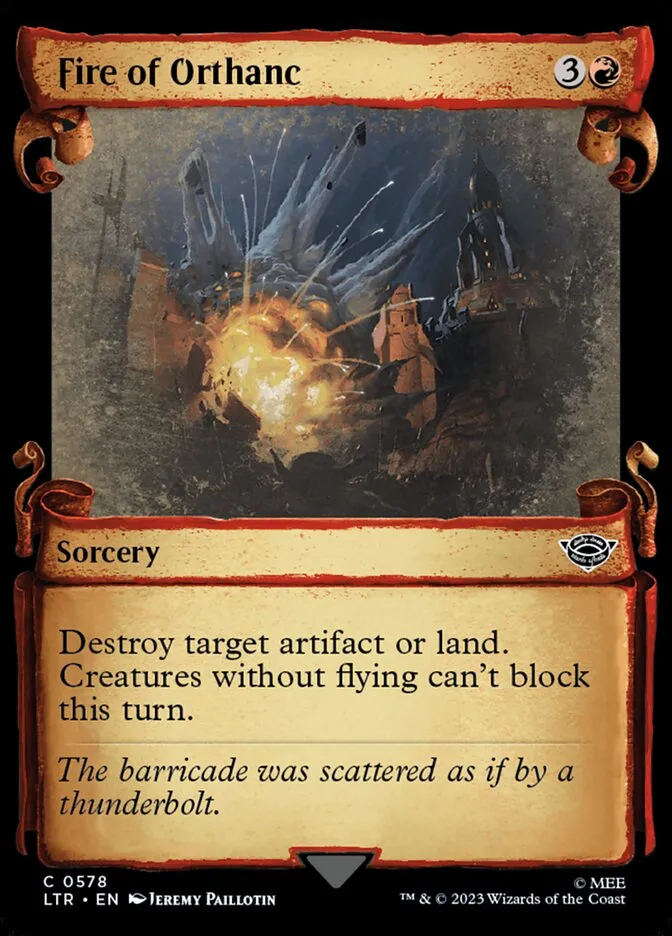 2023 The Lord of the Rings: Tales of Middle-earth Fire of Orthanc #578 common card image
