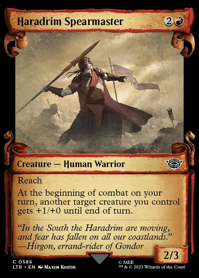 2023 The Lord of the Rings: Tales of Middle-earth Haradrim Spearmaster #586 common card image