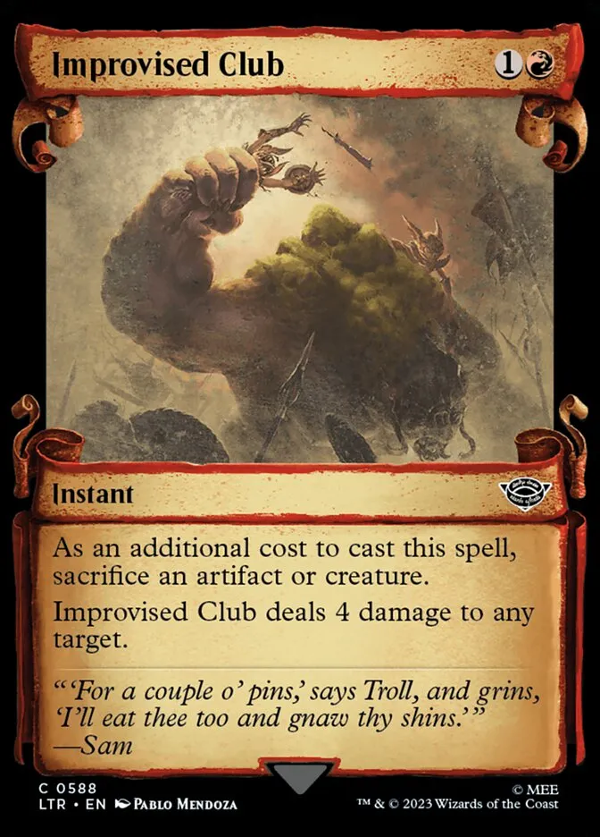 2023 The Lord of the Rings: Tales of Middle-earth Improvised Club #588 common card image