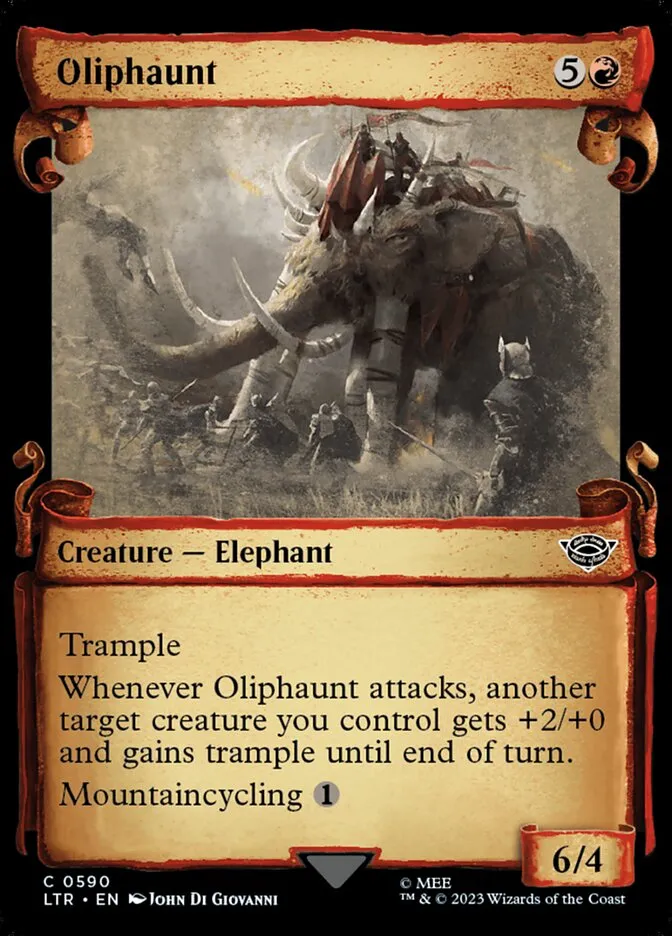 2023 The Lord of the Rings: Tales of Middle-earth Oliphaunt #590 common card image