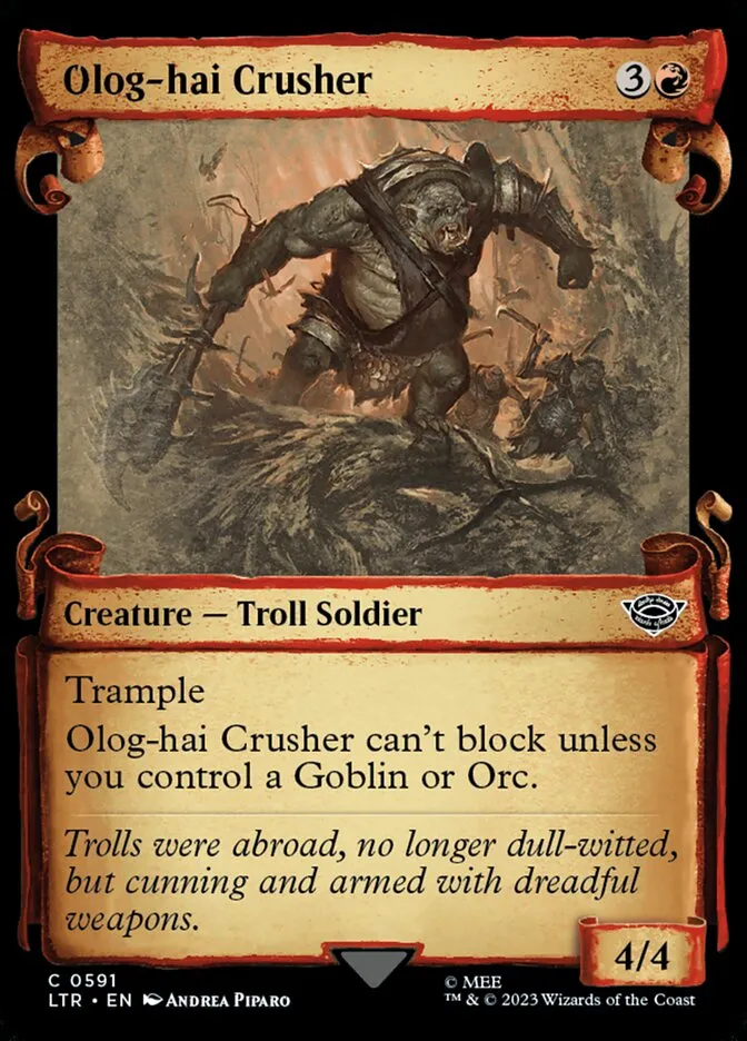 2023 The Lord of the Rings: Tales of Middle-earth Olog-hai Crusher #591 common card image