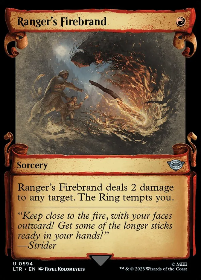 2023 The Lord of the Rings: Tales of Middle-earth Ranger's Firebrand #594 uncommon card image