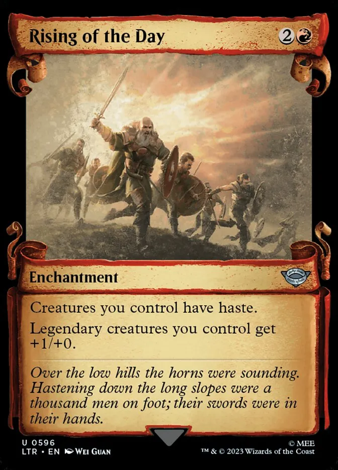 2023 The Lord of the Rings: Tales of Middle-earth Rising of the Day #596 uncommon card image