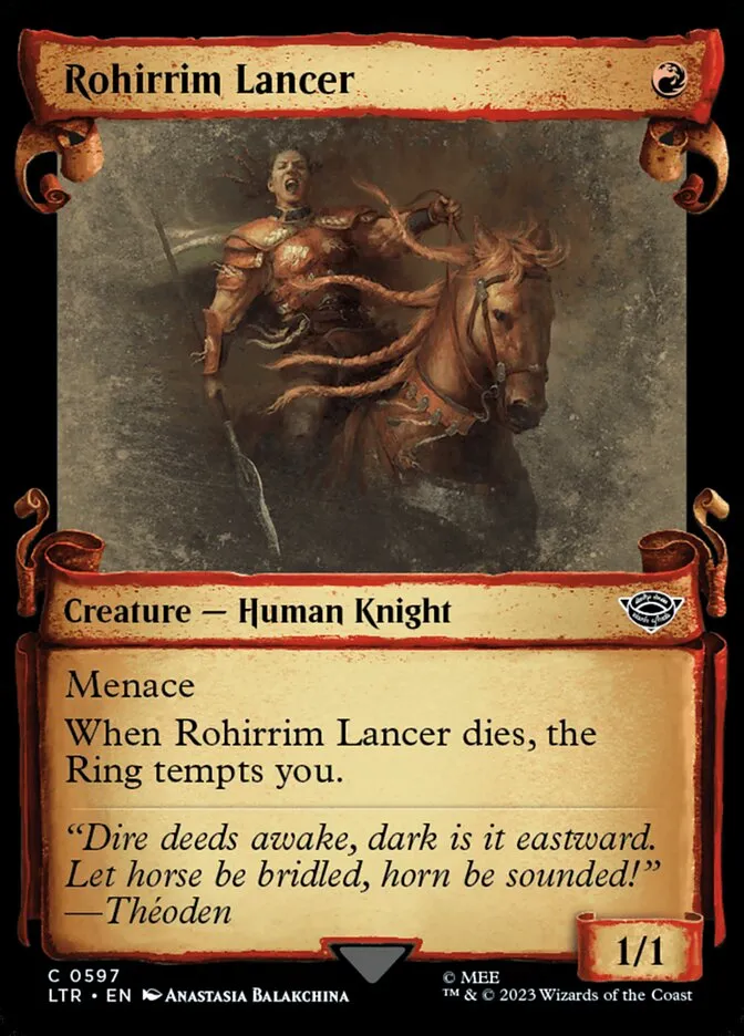 2023 The Lord of the Rings: Tales of Middle-earth Rohirrim Lancer #597 common card image