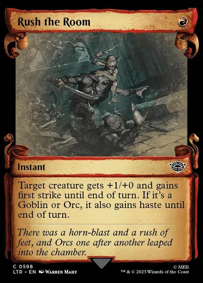 2023 The Lord of the Rings: Tales of Middle-earth Rush the Room #598 common card image
