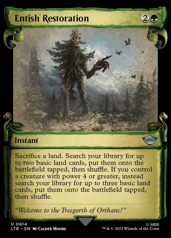 2023 The Lord of the Rings: Tales of Middle-earth Entish Restoration #614 uncommon card image
