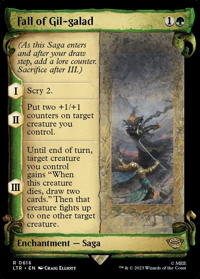 2023 The Lord of the Rings: Tales of Middle-earth Fall of Gil-galad #616 rare card image