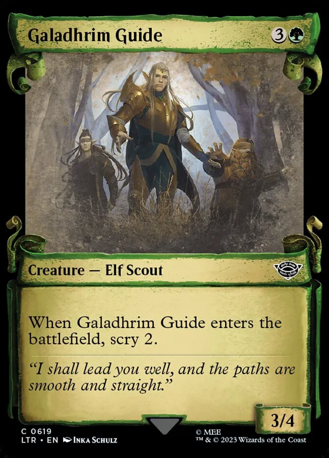 2023 The Lord of the Rings: Tales of Middle-earth Galadhrim Guide #619 common card image
