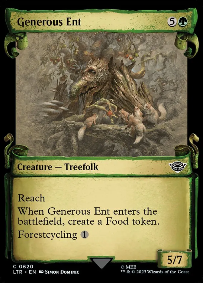 2023 The Lord of the Rings: Tales of Middle-earth Generous Ent #620 common card image
