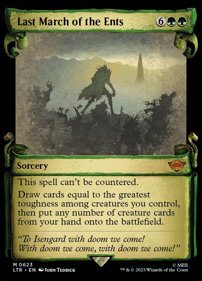 2023 The Lord of the Rings: Tales of Middle-earth Last March of the Ents #623 mythic card image