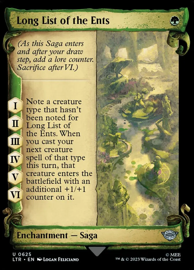 2023 The Lord of the Rings: Tales of Middle-earth Long List of the Ents #625 uncommon card image