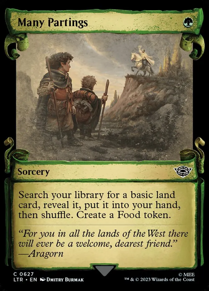 2023 The Lord of the Rings: Tales of Middle-earth Many Partings #627 common card image