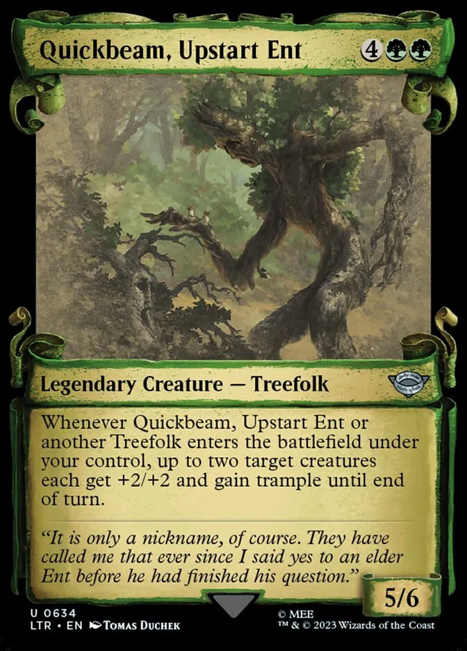 2023 The Lord of the Rings: Tales of Middle-earth Quickbeam, Upstart Ent #634 uncommon card image