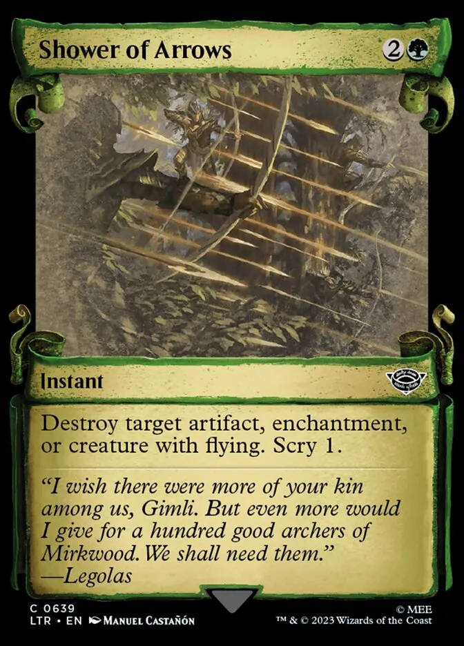 2023 The Lord of the Rings: Tales of Middle-earth Shower of Arrows #639 common card image