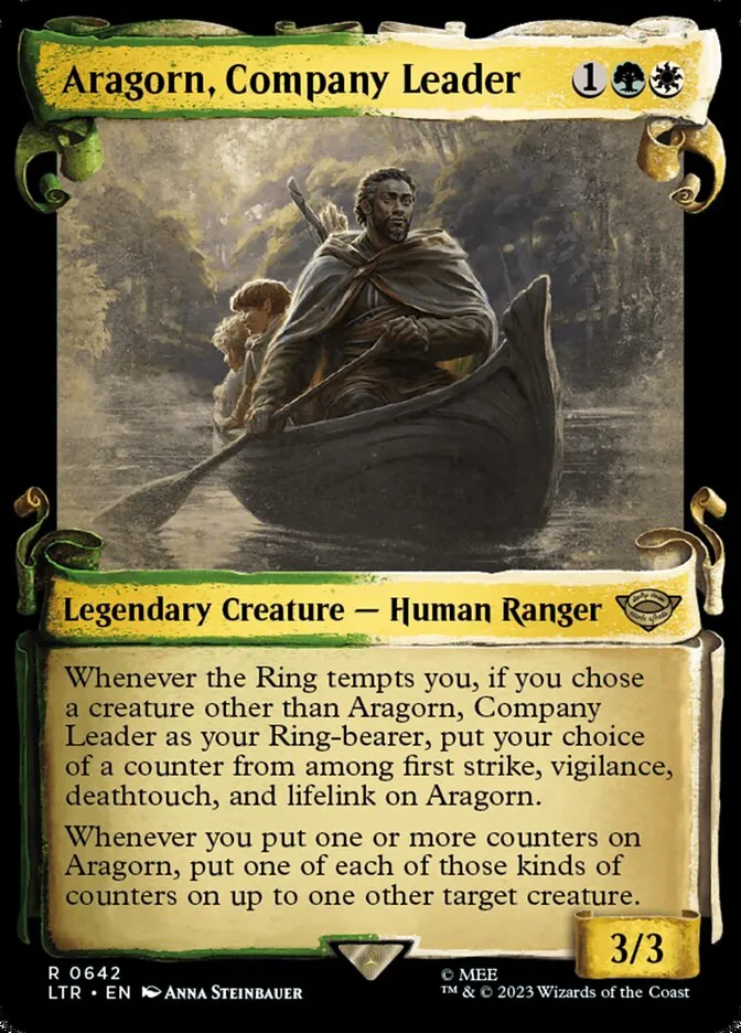 2023 The Lord of the Rings: Tales of Middle-earth Aragorn, Company Leader #642 rare card image