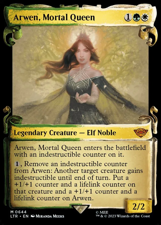 2023 The Lord of the Rings: Tales of Middle-earth Arwen, Mortal Queen #644 mythic card image