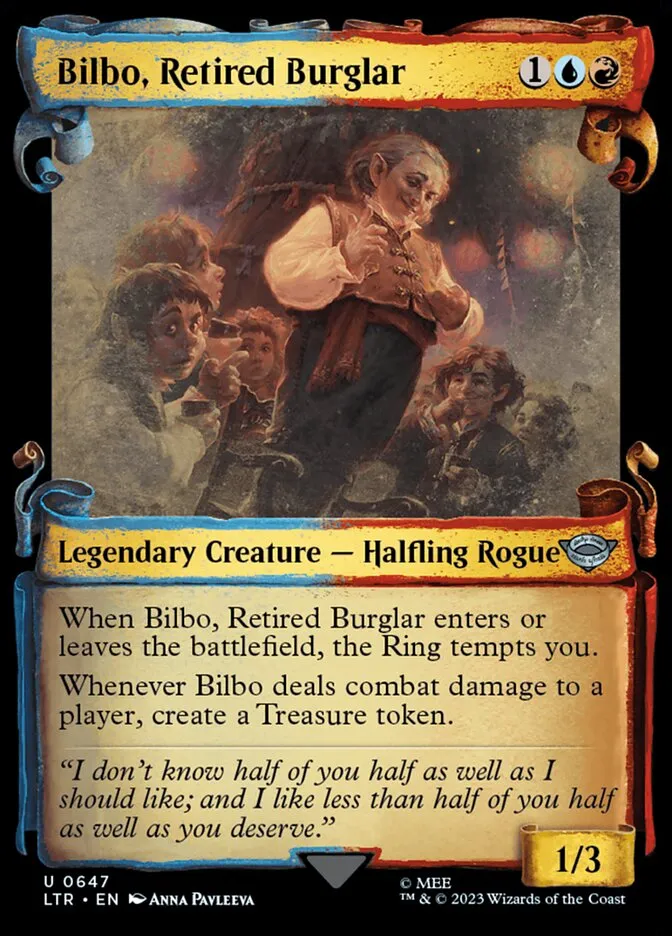 2023 The Lord of the Rings: Tales of Middle-earth Bilbo, Retired Burglar #647 uncommon card image