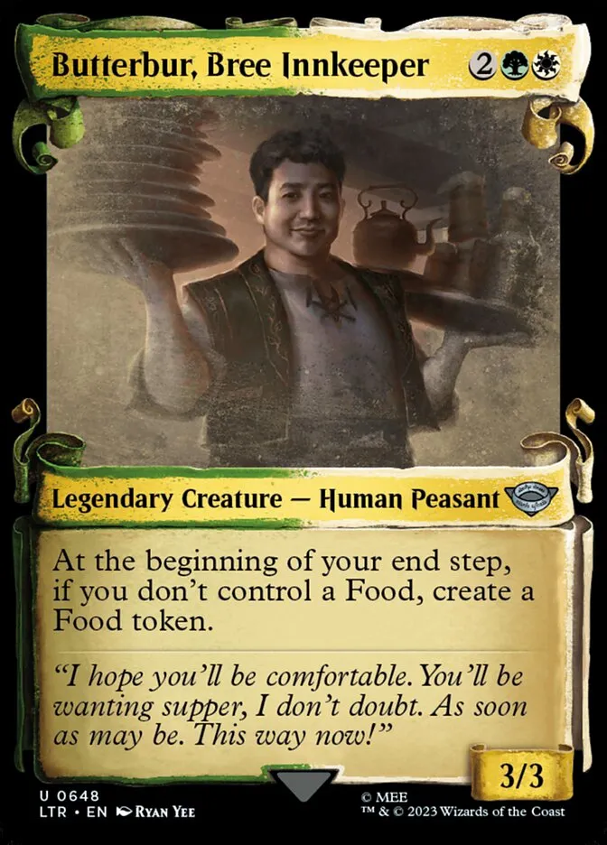 2023 The Lord of the Rings: Tales of Middle-earth Butterbur, Bree Innkeeper #648 uncommon card image