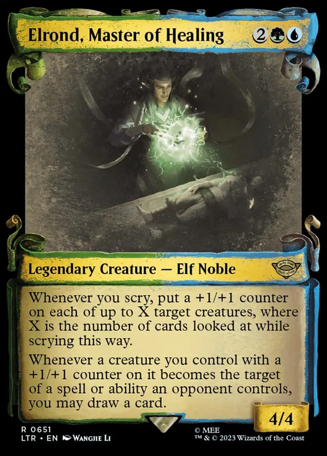 2023 The Lord of the Rings: Tales of Middle-earth Elrond, Master of Healing #651 rare card image