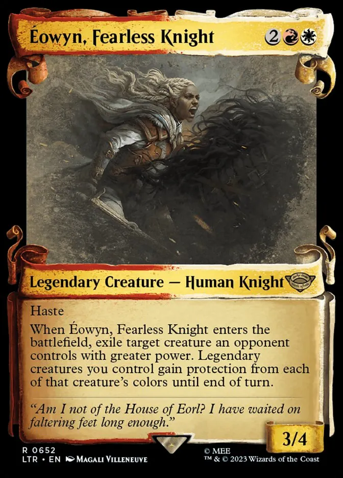2023 The Lord of the Rings: Tales of Middle-earth Éowyn, Fearless Knight #652 rare card image