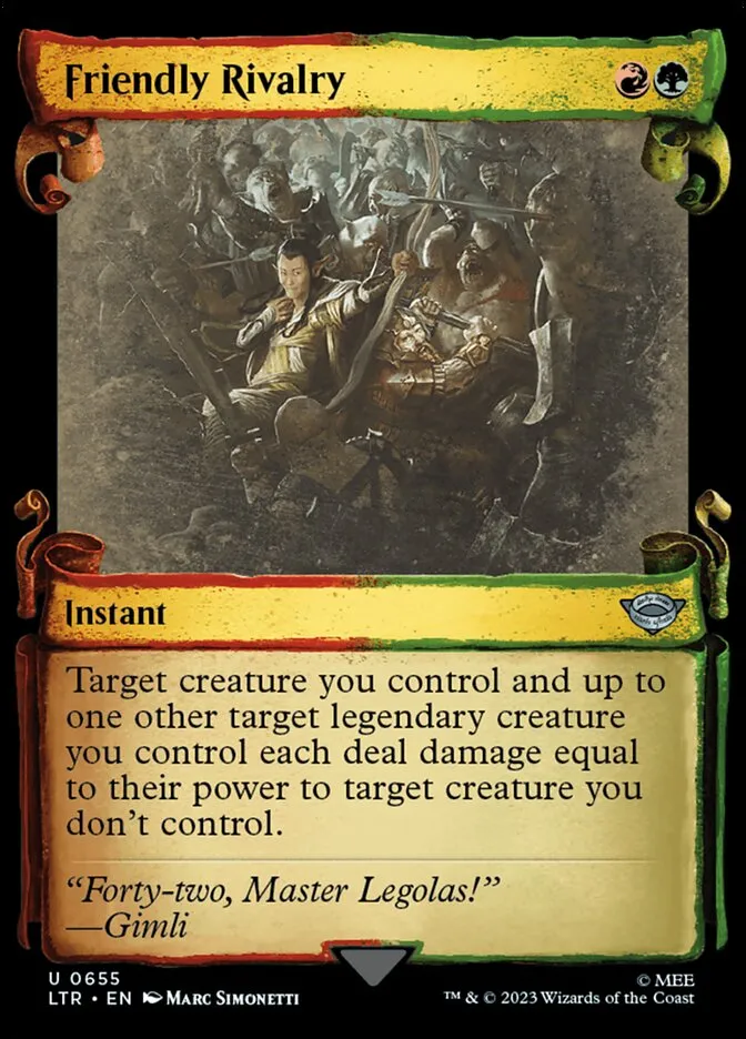 2023 The Lord of the Rings: Tales of Middle-earth Friendly Rivalry #655 uncommon card image