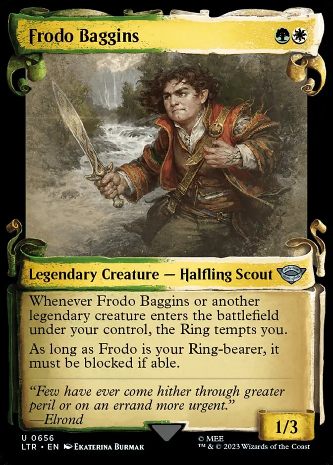 2023 The Lord of the Rings: Tales of Middle-earth Frodo Baggins #656 uncommon card image