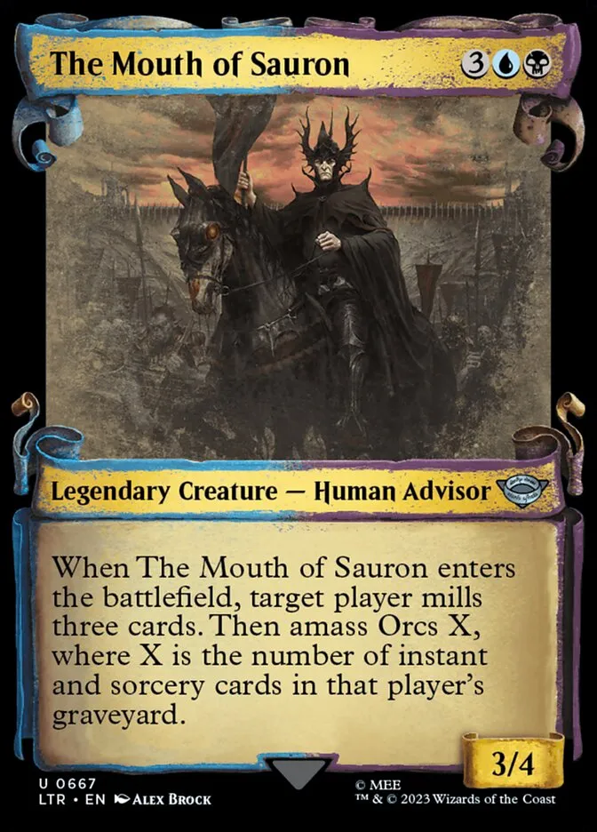 2023 The Lord of the Rings: Tales of Middle-earth The Mouth of Sauron #667 uncommon card image