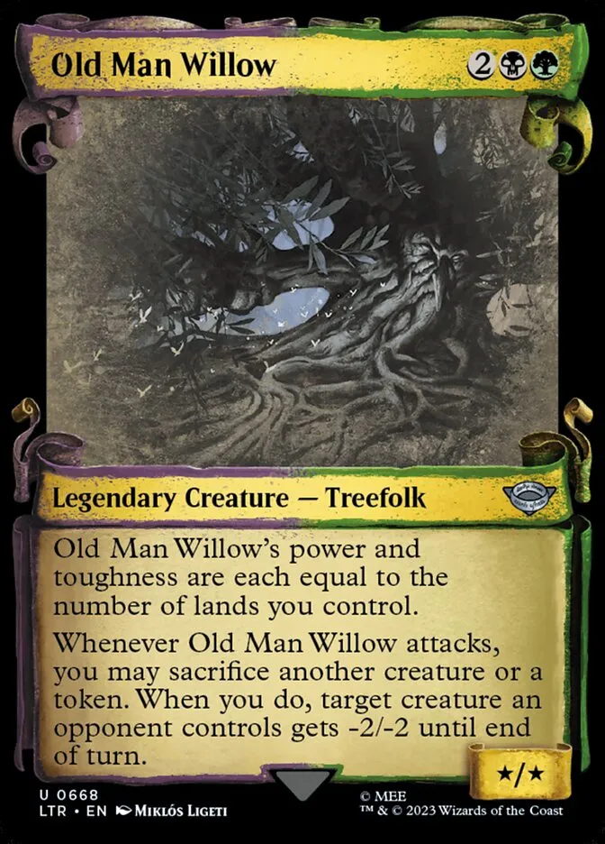 2023 The Lord of the Rings: Tales of Middle-earth Old Man Willow #668 uncommon card image
