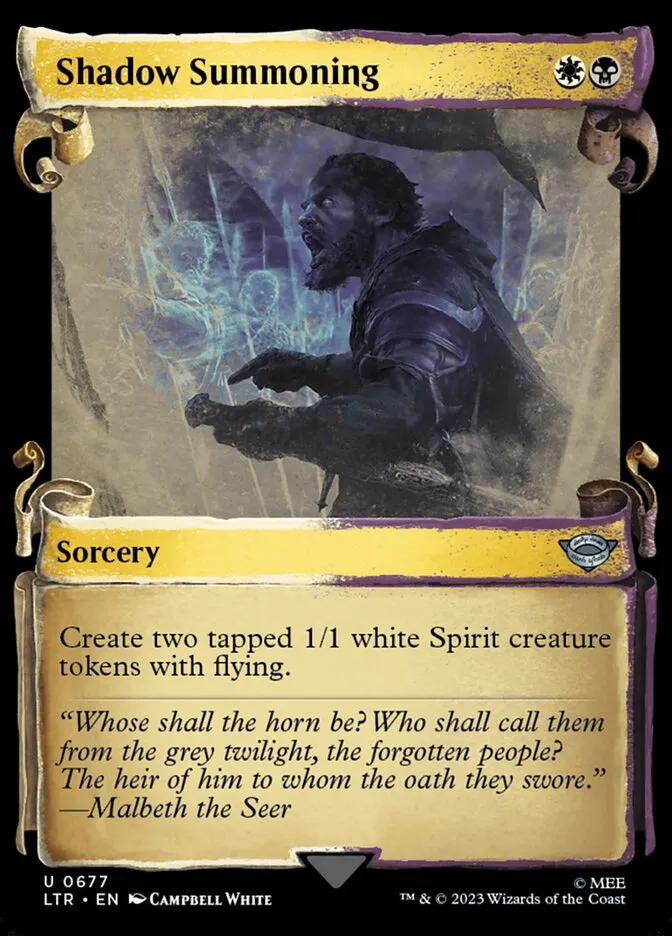 2023 The Lord of the Rings: Tales of Middle-earth Shadow Summoning #677 uncommon card image