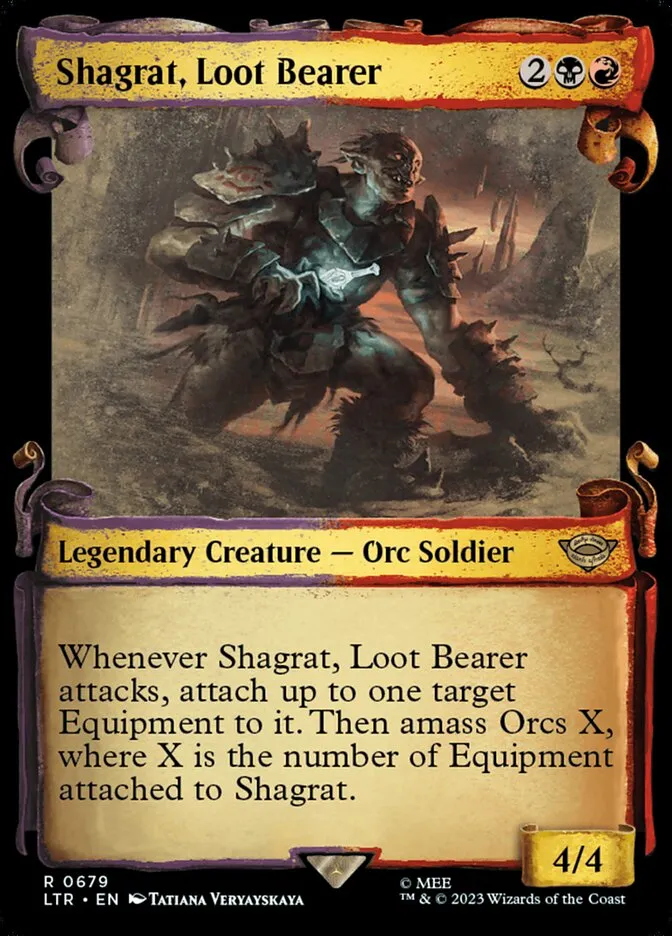 2023 The Lord of the Rings: Tales of Middle-earth Shagrat, Loot Bearer #679 rare card image