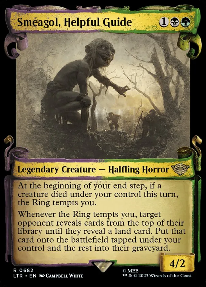 2023 The Lord of the Rings: Tales of Middle-earth Sméagol, Helpful Guide #682 rare card image