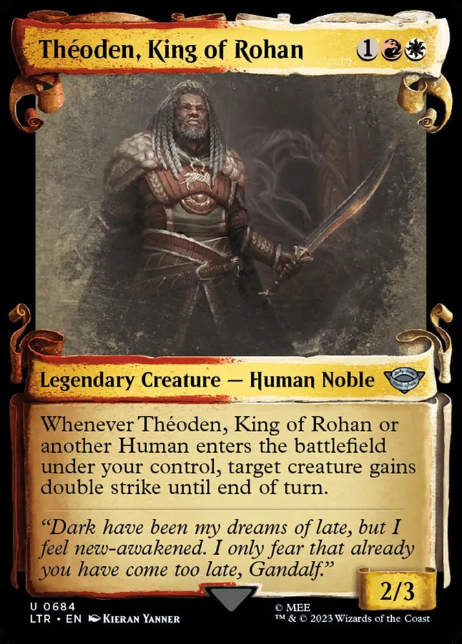 2023 The Lord of the Rings: Tales of Middle-earth Théoden, King of Rohan #684 uncommon card image