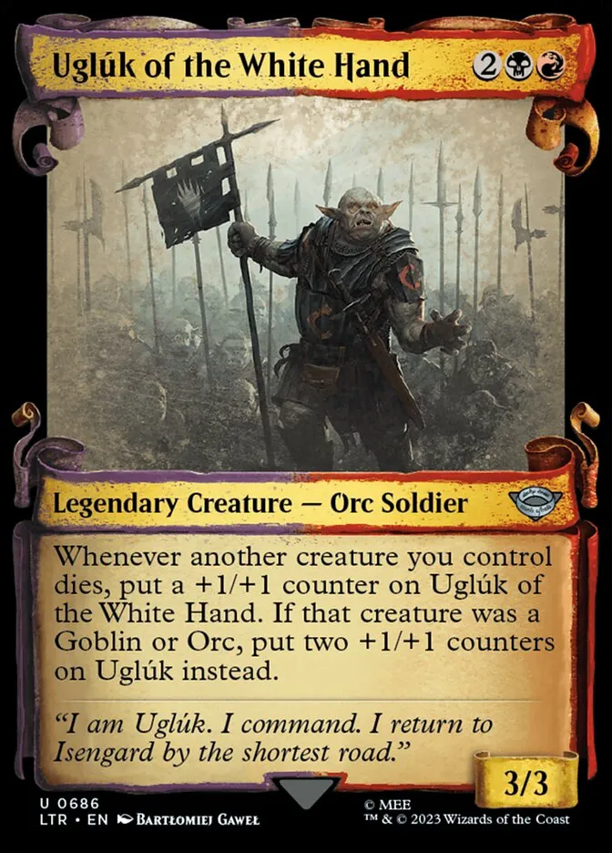 2023 The Lord of the Rings: Tales of Middle-earth Uglúk of the White Hand #686 uncommon card image