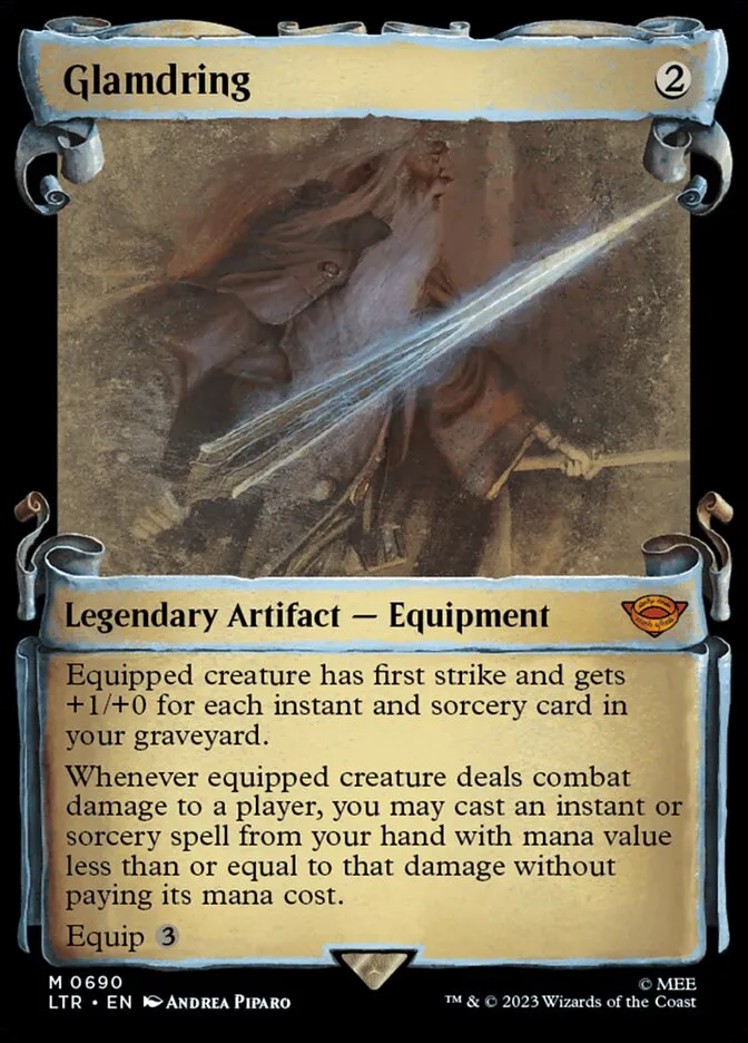 2023 The Lord of the Rings: Tales of Middle-earth Glamdring #690 mythic card image