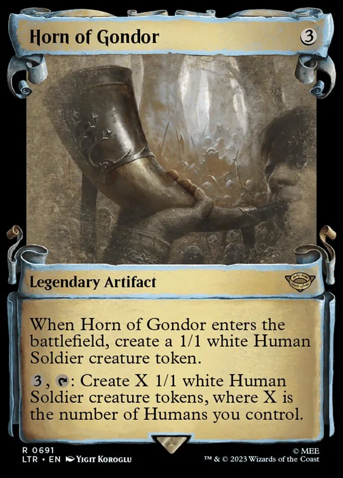 2023 The Lord of the Rings: Tales of Middle-earth Horn of Gondor #691 rare card image