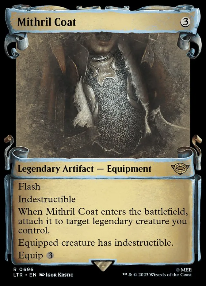 2023 The Lord of the Rings: Tales of Middle-earth Mithril Coat #696 rare card image