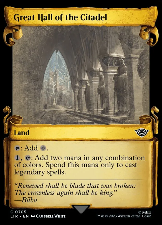 2023 The Lord of the Rings: Tales of Middle-earth Great Hall of the Citadel #705 common card image