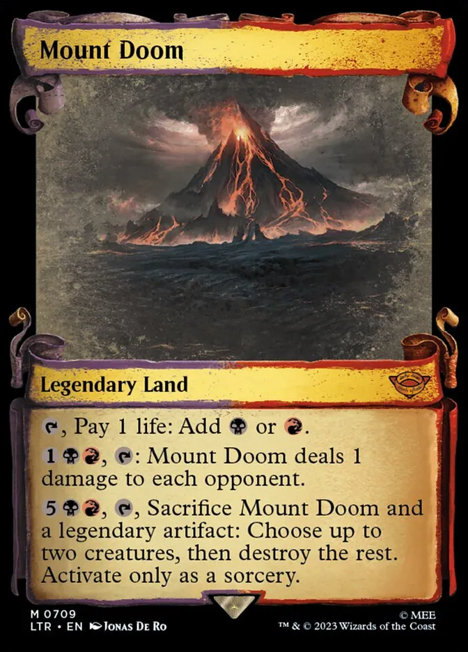 2023 The Lord of the Rings: Tales of Middle-earth Mount Doom #709 mythic card image
