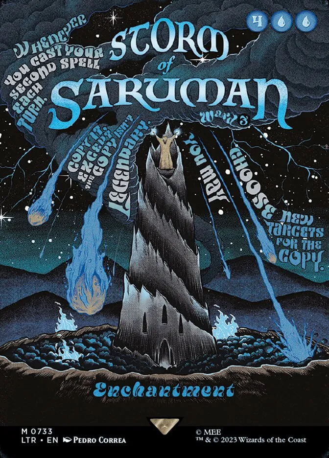 2023 The Lord of the Rings: Tales of Middle-earth Storm of Saruman #733 mythic card image